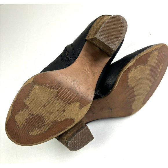 Madewell The‎ Billie Ankle Bootie Women’s 8.5 Black Leather Zip Shoes Heel - Picture 8 of 10